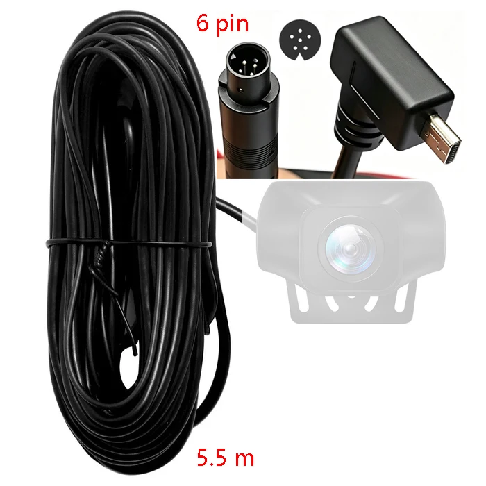 for AZDOME M550 / for AZDOME M550 MAX rear photography connection line 5.5M 6 pin ( Only for AZDOME M550 / for AZDOME M550 MAX )