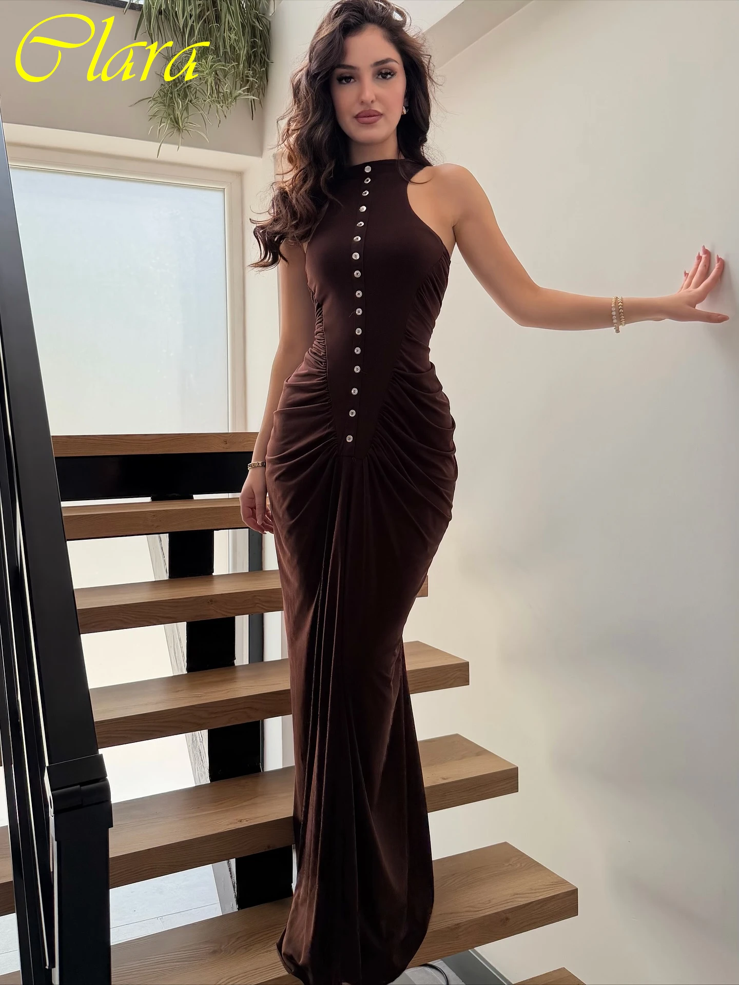 

Элегантное классическое вечернее платье русалки без рукавов по индивидуальному заказу, нежные платья знаменитостей, модное вечернее платье высокого качества