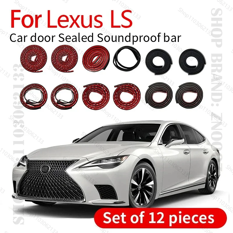 

For Lexus LS UCF10 Car Door Seal Strip Rubber Double Layer Sealing Protector Soundproof Strip Dustproof Seal Strip 12PCS Set