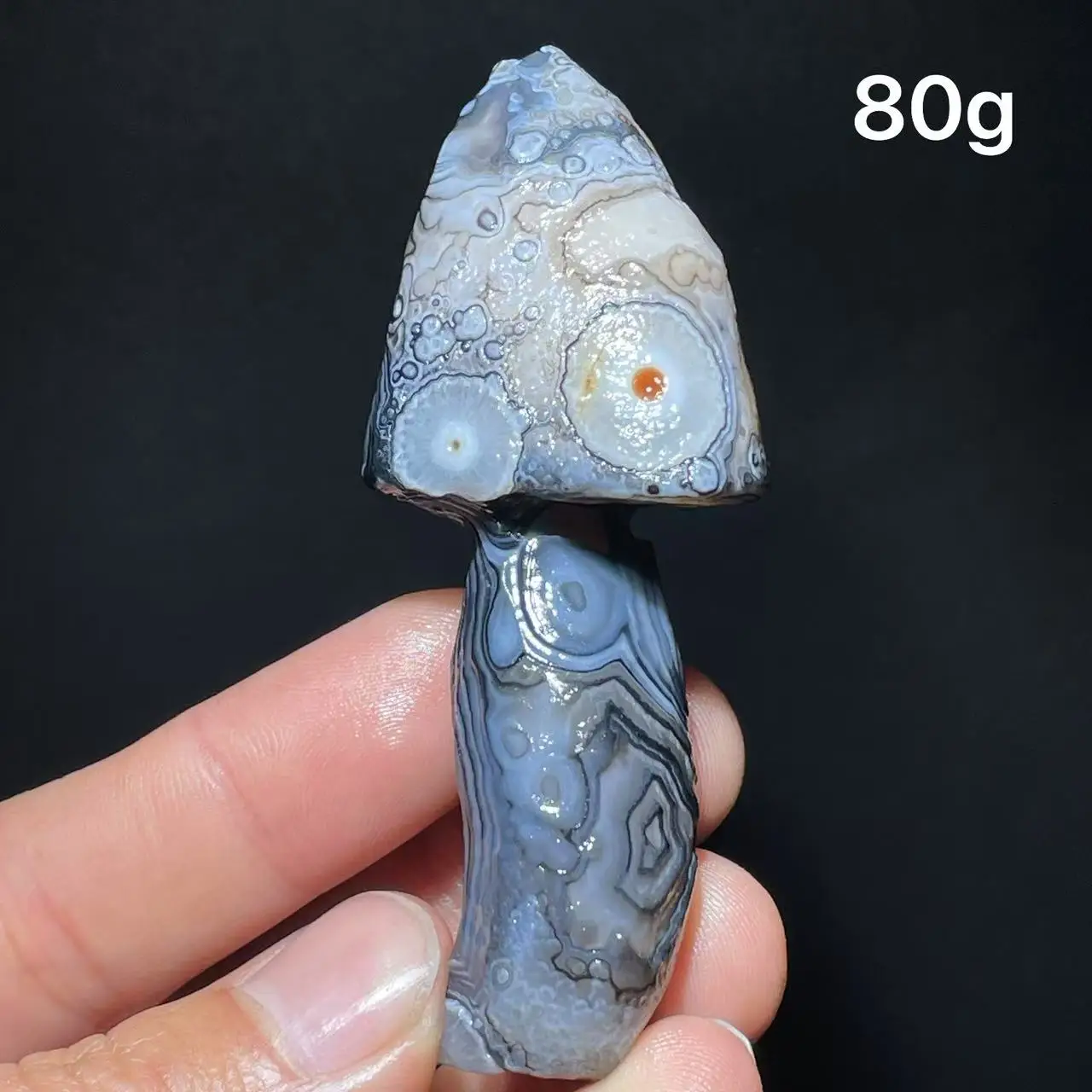 Natural  Agate mushroom Alxa Gobi Eye Mineral Specimen Energy Crystal Chakra Reiki Healing Stone Garden Decor