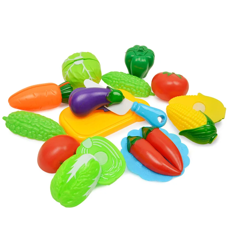 Children Pretend Role Play House Toy Cutting Fruit Simulation Plastic Vegetables Food Kitchen Baby Kids Educational Toys