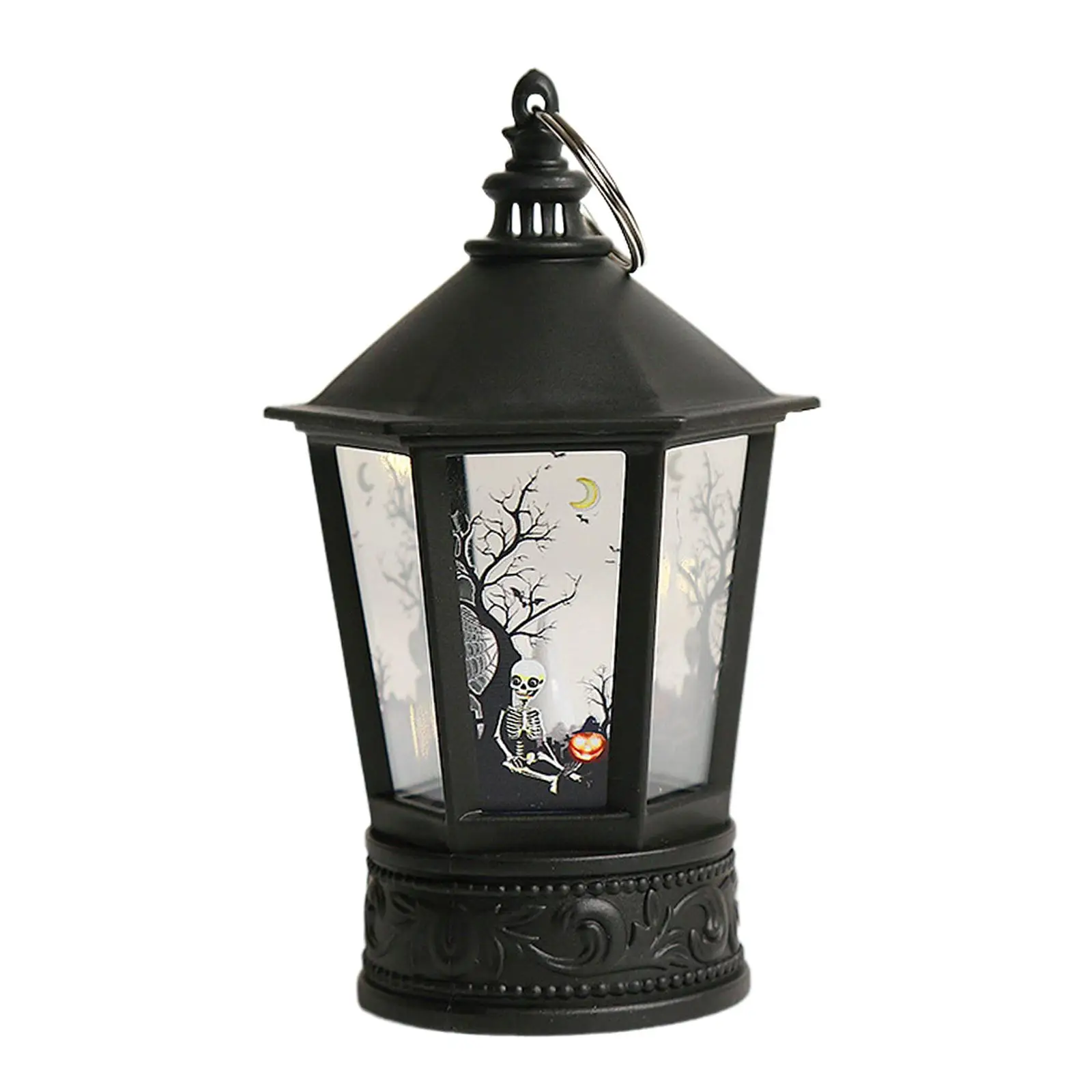 3x Halloween LED Lantern Lamp, Pumpkin Flameless Lantern, Halloween Decorations Night Light for Festival Event Halloween Props