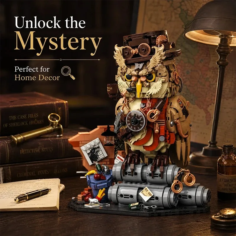 MOC 1286pcs Owl Detective Magic Animal DIY Building Blocks Set Educational Toys for Adult Gifts Creative Bricks Toy Models