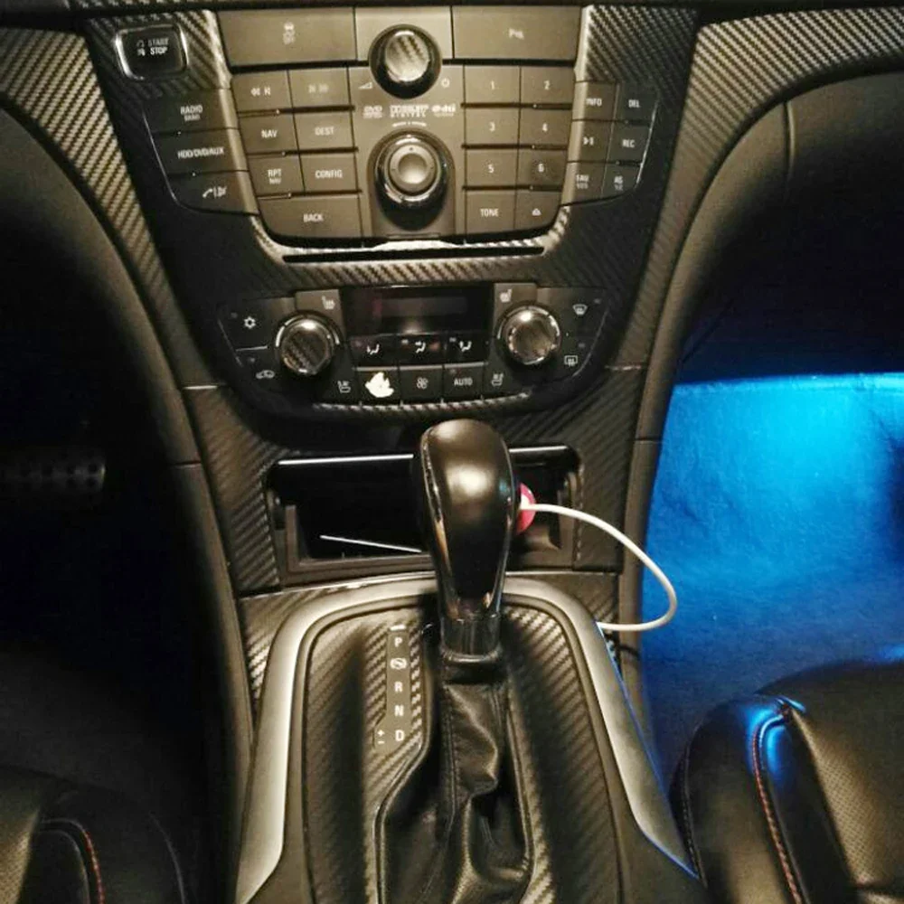 Car-Styling Carbon Fiber Car Interior Center Console Color Change Molding Sticker Decals For Buick Regal Opel Insignia 2009-2013