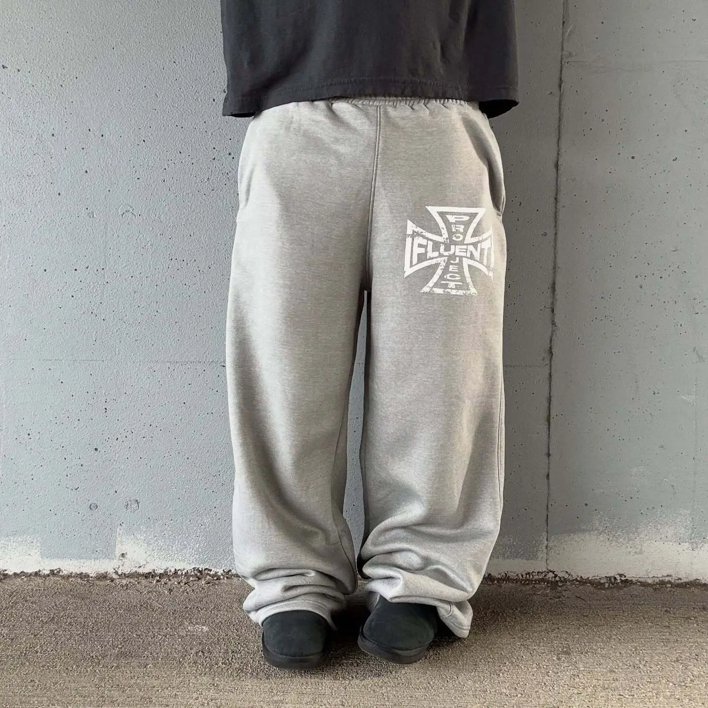 Printed Sweatpants Men and Women Joggers Men Elastic Waisted Loose Simple Solid Color Personalized Street Style Casual Pants