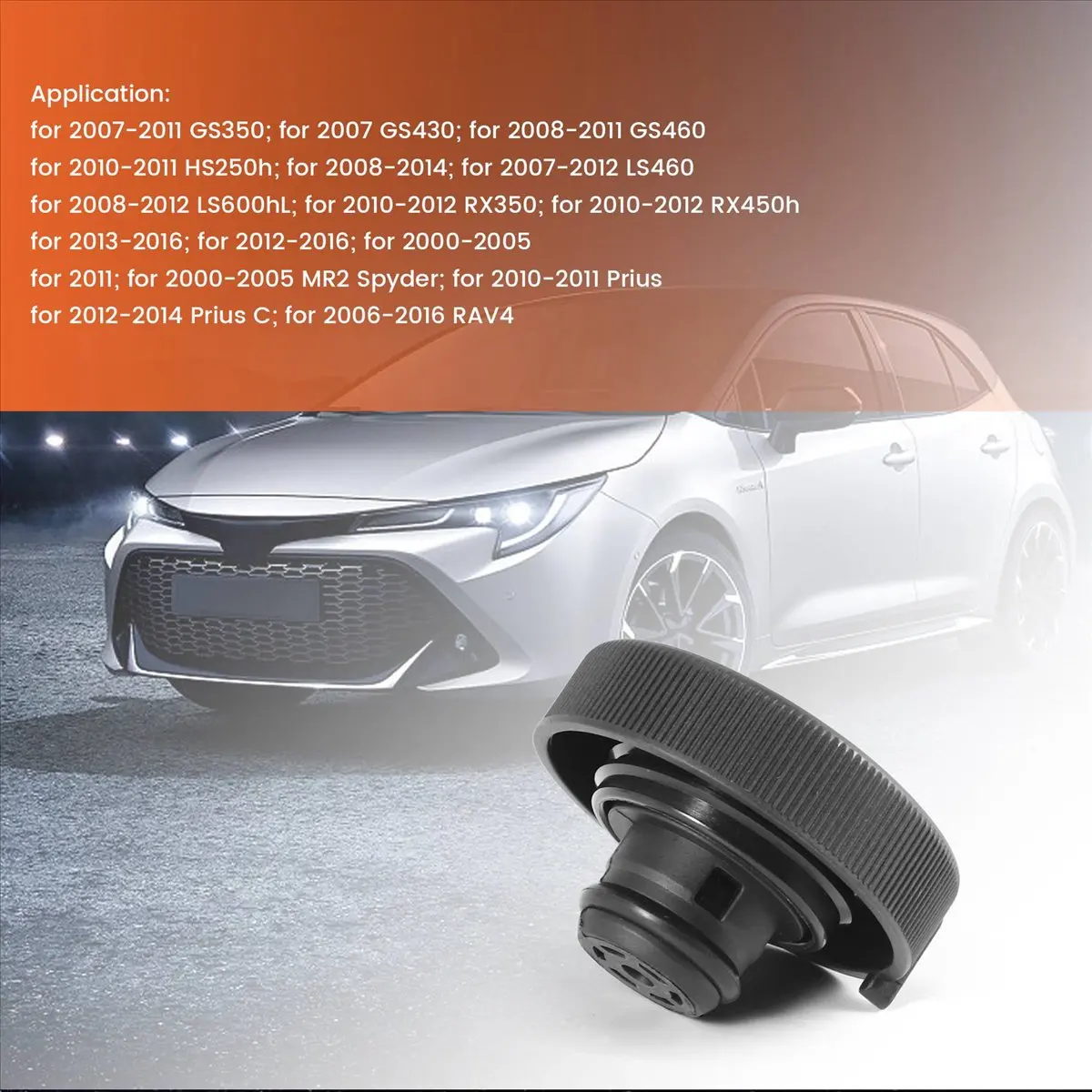 #19K Radiator Cap for   and  IS 200d,Radiator Coolant Overflow Recovery Tank Cap for Toyota COROLLA (black)
