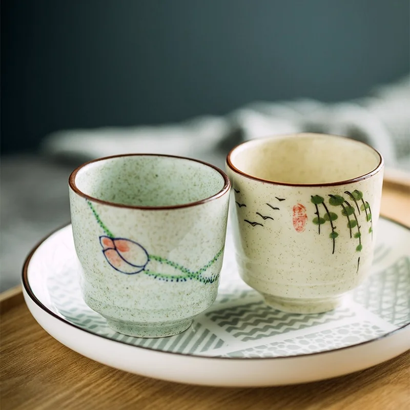 CHANSHOVA-Chinese Retro Style Ceramic Teacup, Chinese Porcelain Tea Cup, Small Coffee Cups, T027, 180ml