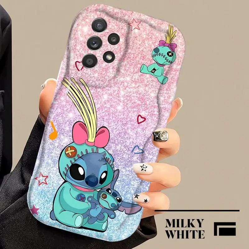 เคสโทรศัพท์ Disney Minnie Stitch สำหรับ Samsung Galaxy A12 A13 A14 A15 A22 A23 A25 A24 A32 A33 A34 A52 A71ฝา A54 A55 4G 5g