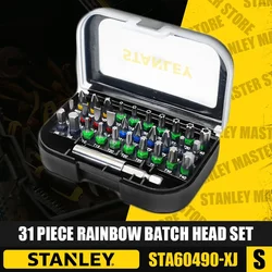 STANLEY STA60490-XJ 31 parça gökkuşağı toplu kulaklık güç aracı aksesuarları elektrikli tornavida Bit sürücü kafası