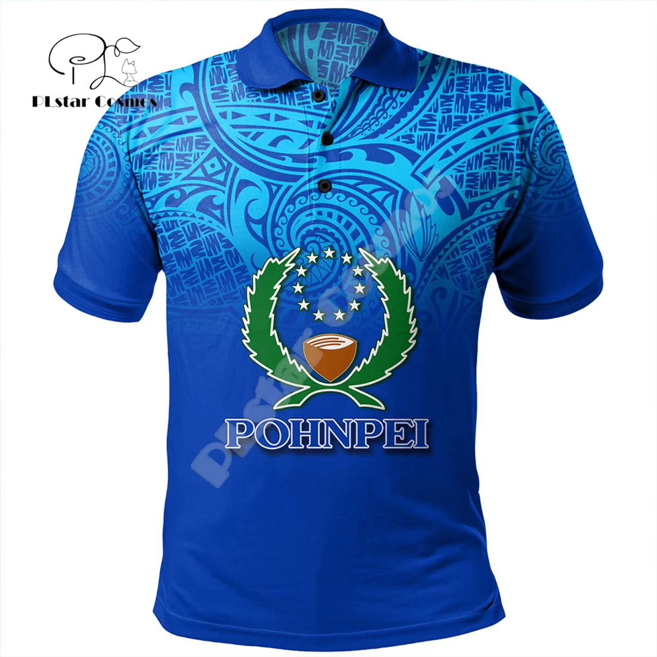 Polynesia Culture Island Country Pohnpei Tribal Colorful Turtle Tattoo Retro 3DPrint Summer Harajuku Polo Shirts Short Sleeves A