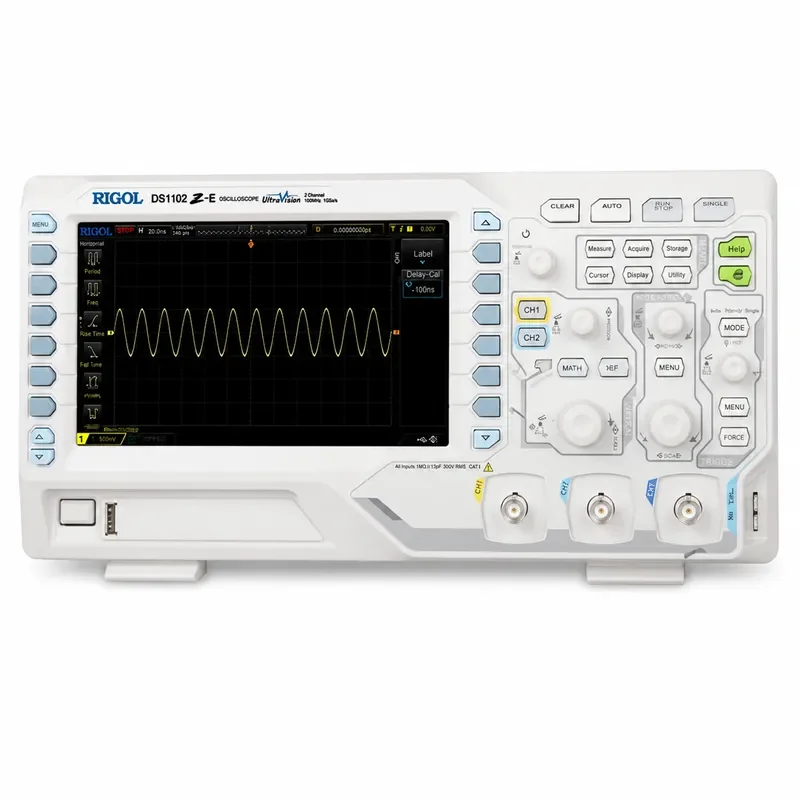 100MHz Digital Oscilloscope 2 Channel 1GSa/s Sampling Rate with Built-in Signal Generator Analog Input for Electronics
