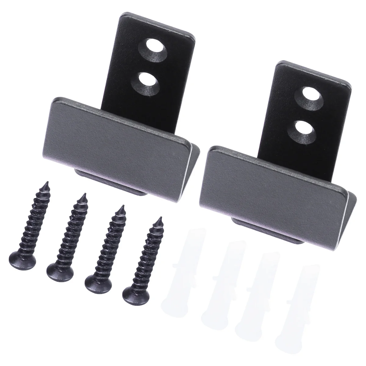 

2Pcs Barn Door Limiter Plastic Floor Guide Adjustable Sliding Barn Door Hardware Ground Mount Stop Black Floor Guide