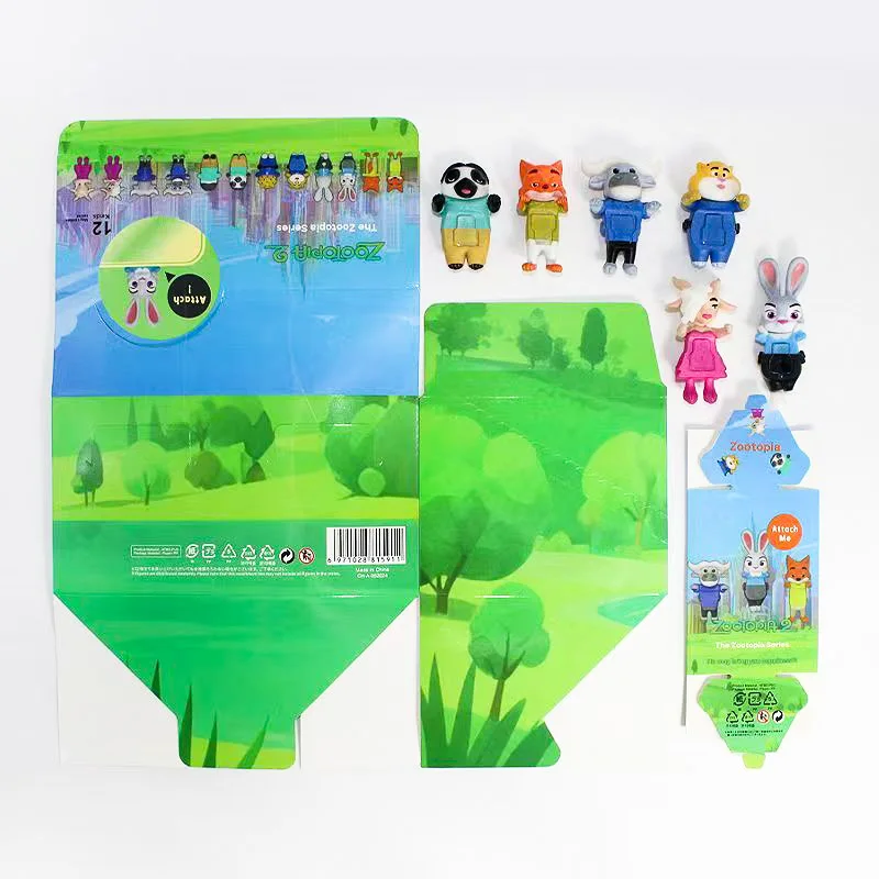 Miniso zootopia 2 caixa cega bonito nick judy figura de ação boneca caixa mistério anime figuras dos desenhos animados coleção modelo brinquedo