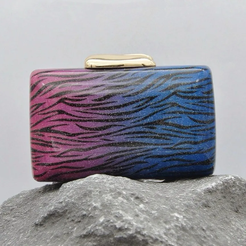 

Acrylic clutch bag women designer evening party box purse 2025 new pink green white color handbag wholsale