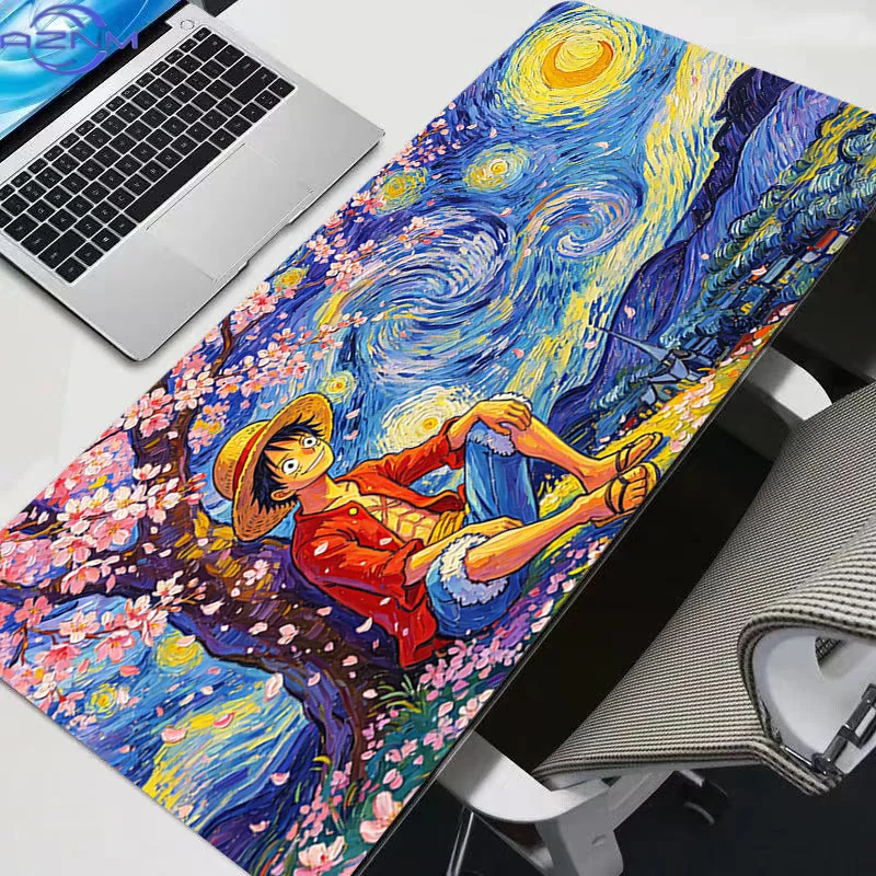 Sakura One Piece Mouse Pad Computer Laptop Rug Anime Keyboard Mouse Mat Large Mousepad Keyboards Gamers Decoracion Desk Mat