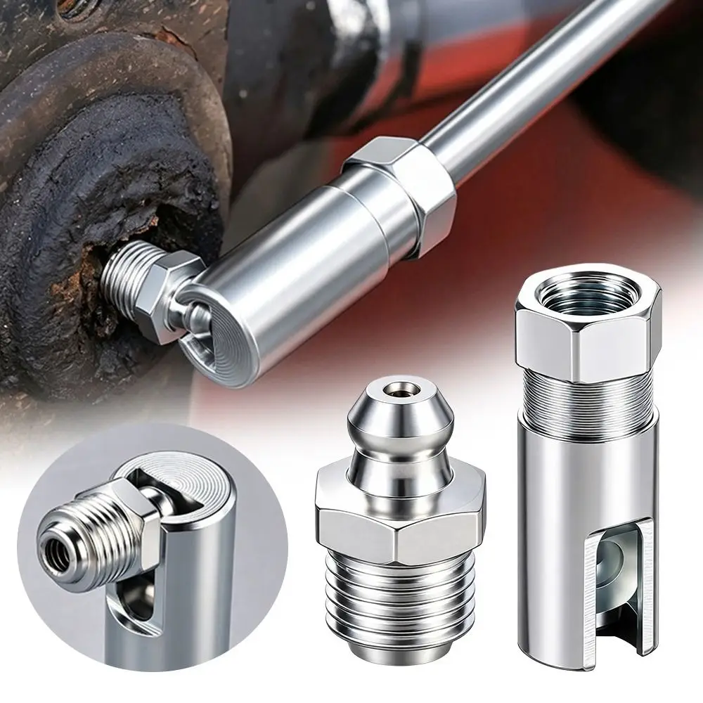 High Pressure Open-ended Right-angle Oil Injector Flush Mount Leak Resistant Lubrication Fittings Threaded Connection