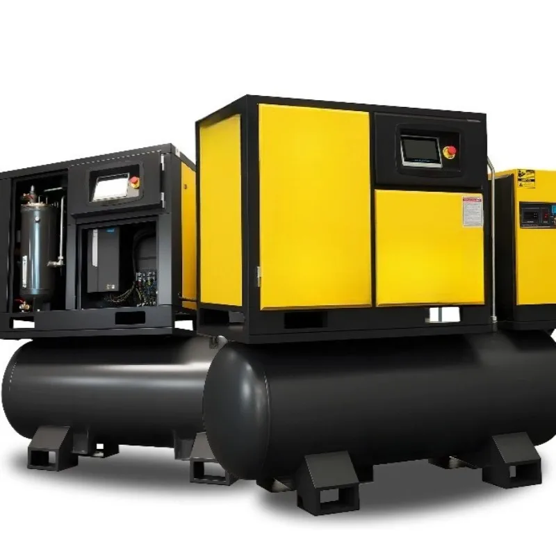 Air Compressor Machine 200 300 400L Single Phase 60Hz Screw Air Compressor Integrated System for Metal Manufacturing