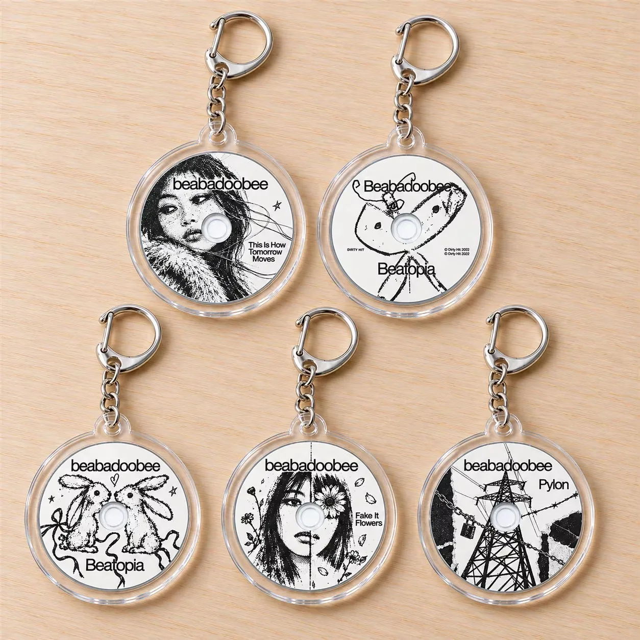 Hot Hot Singer Beabadoobee Keychains Accessories Pylon This Is How Tomorrow Moves Beatopia death bed Keyring Fans Friends Gifts - Aliexpress Deal