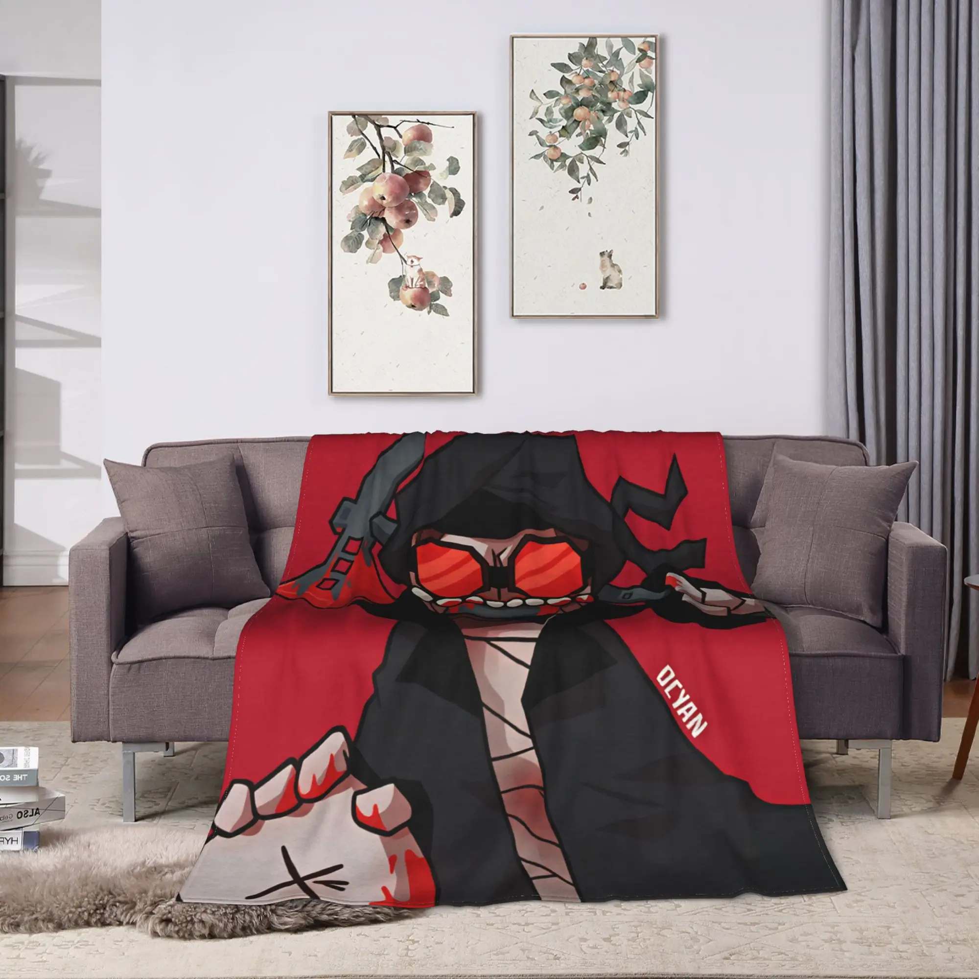 Warm Soft Blanket Picnic MADNESS COMBAT Throw Blanket  Flannel Bedspread For Couch Chair Sofa Bed Funny Sofa Bed Cover