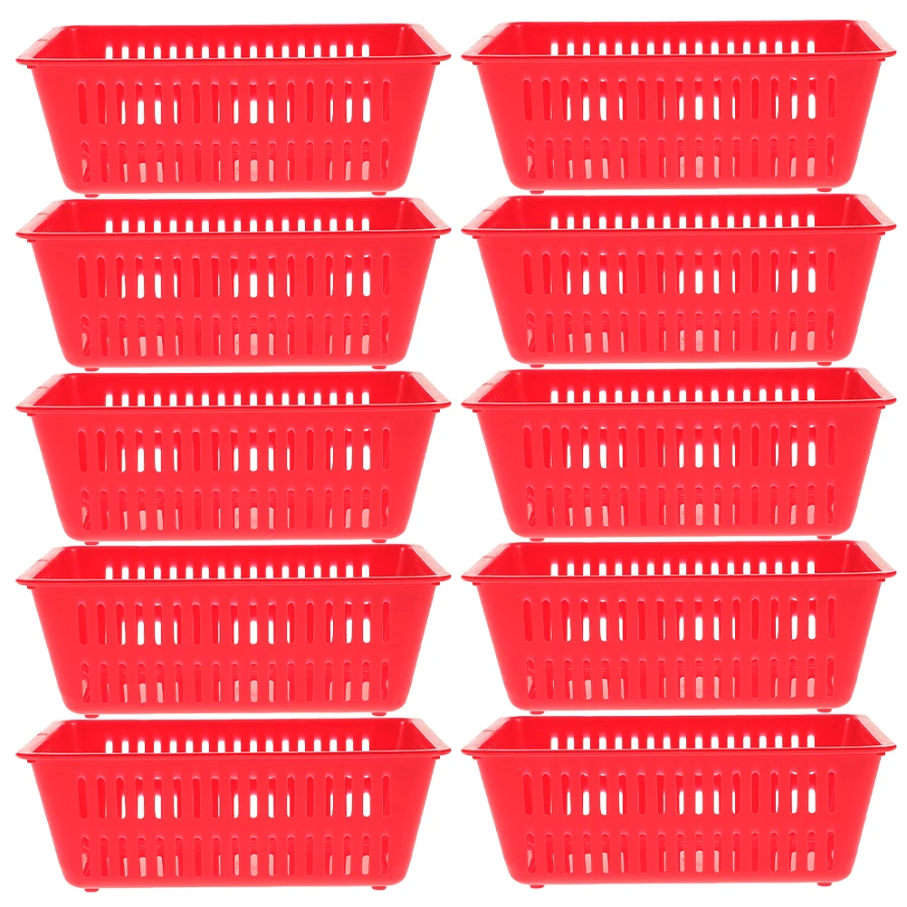 

10pcs Coin Basket Plastic Storage Bins Organizer Compact Container Large Capacity Reusable Home Hotel Shop