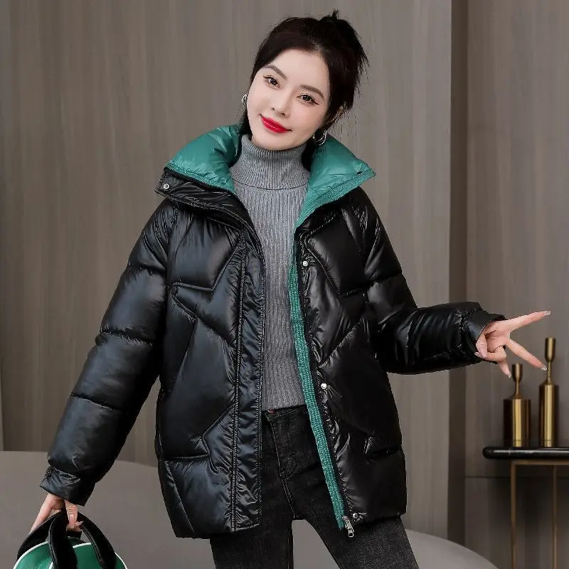 2023 New Winter Down Cotton Coat Women Winter Jacket  Korean Edition Loose, Lightweight, and Warm Standing Collar Winter Coat