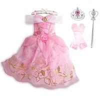 Children Princess Costume Party Fancy Flower Vestido New 2024 Christmas Birthday Carnival Dress Up Rapunzel Belle Disguise Frock 4