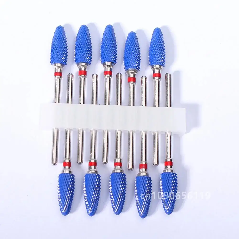 10pc/Set Pink Ceramic Milling Cutter Nail Drill Bits for Manicure Drills Electric Cuticle Remove File Nail Art Tools Accessories