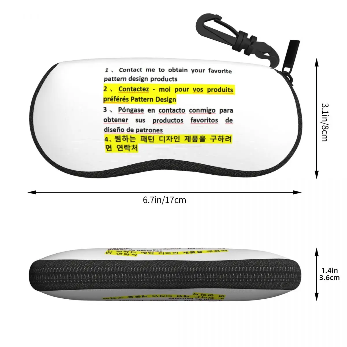 

Customized Custom Shell Glasses Case Protective Sunglasses Box Women Men Soft Eyeglass Bag Pouch