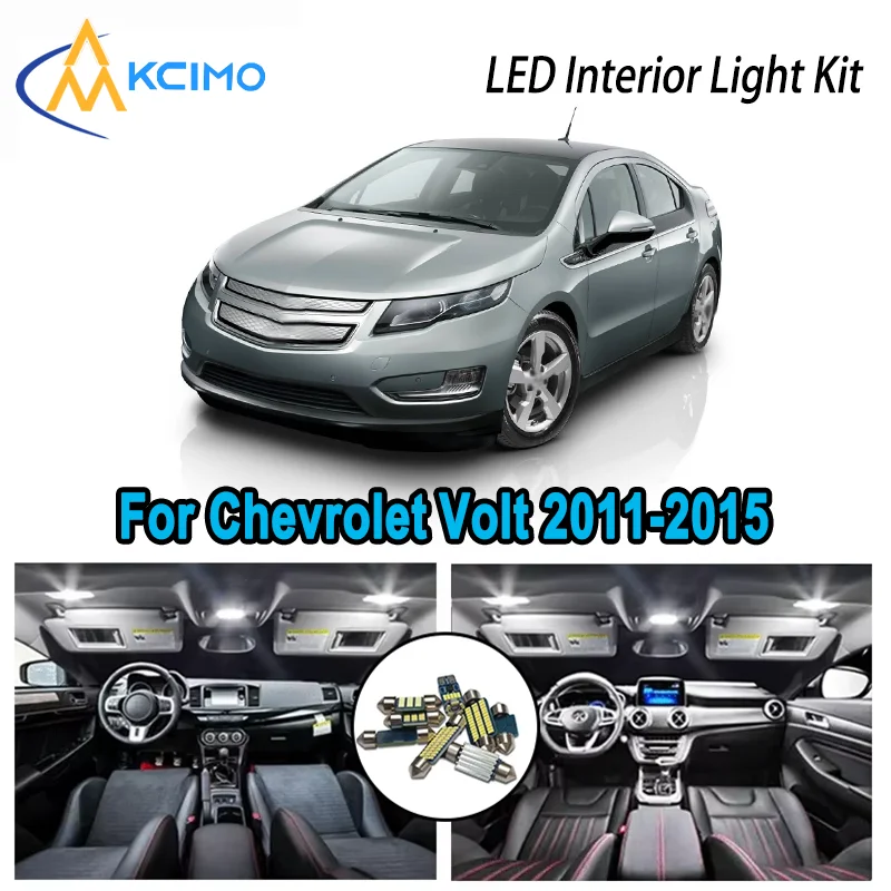 

High-Quality LED Interior Kit for Chevrolet Volt 2011-2015 2012 2013 2014 Premium Error-Free Dome Map Trunk Automotive Lamps
