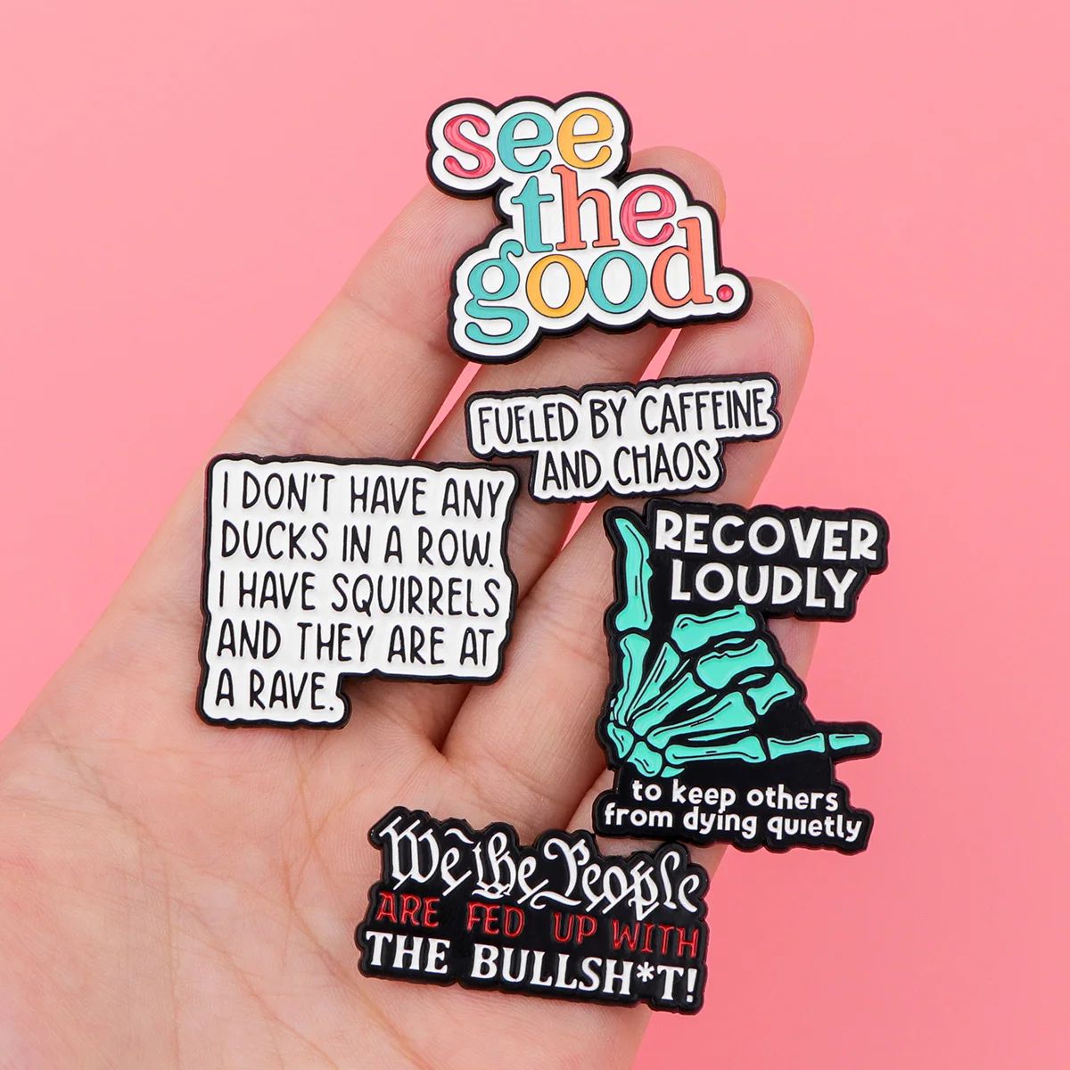 See The Good Enamel Pin Funny Quotes Brooch Pines Lapel Pins Badge on Backpack Costume Accessories Punk Jewelry Friends Gifts