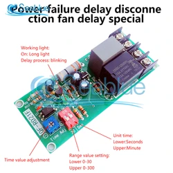 QF-RD21F AC100V-220V Adjustable Timer Control Relay Module Turn Off Delay Switch Board For Exhaust Fan