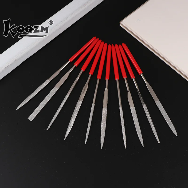 140mm 10PCS Diamond Mini Needle File Set Hand Tools For Ceramic Glass Gem Stone Hobbies And Crafts