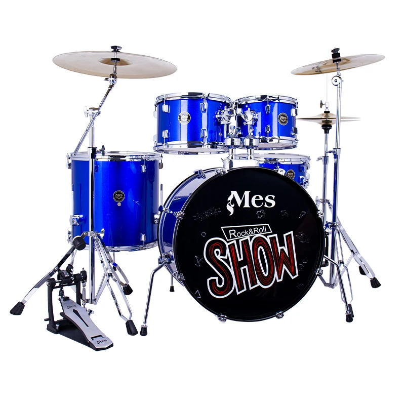Drum Set SHOW Series Adult Professional Jazz Drum Set for Beginners Children's Entry-Level 5 Drums 4 Cymbals
