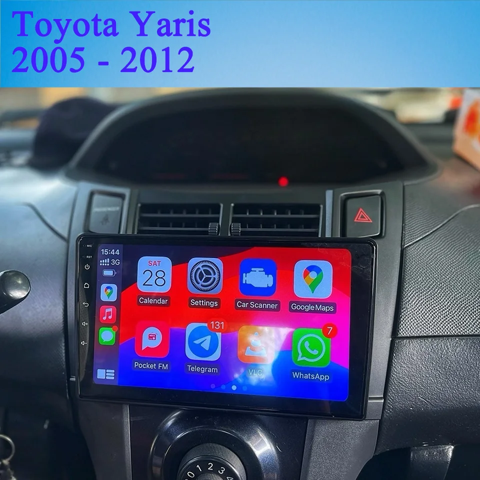 

8G+128G Android 14 Car Autoradio For Toyota Yaris 2005 2007 2009 2011 2012 Car Video Audio Music Multimedia Player GPS Navi Tape