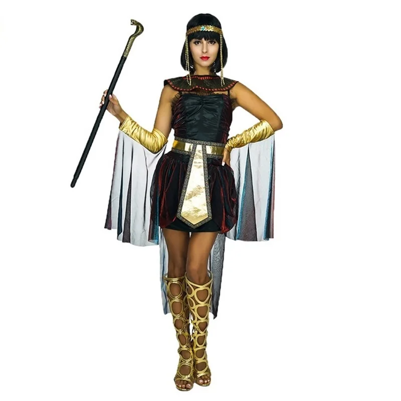 Ancient Egypt Cleopatra Modern Drama Sexy Cosplay Costume Jumpsuit Dress Halloween Woman