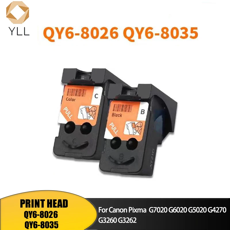 QY6-8026 QY6-8035 BH-20 CH-20 Print Head Compatible For Canon G7020 G6020 G5020 G4270 G3260 G3262 Printers Ink Cartridges Ink