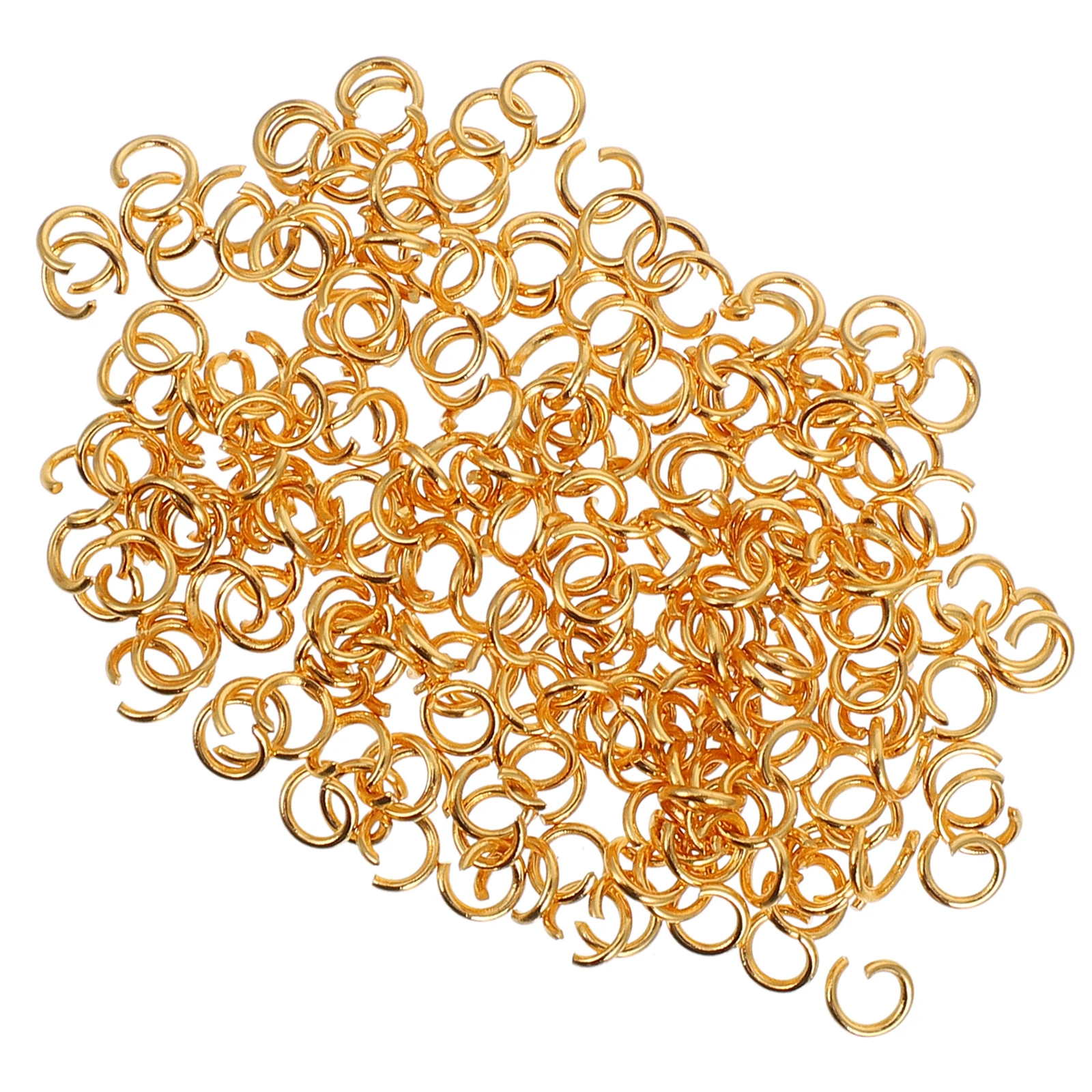 

200 Pcs Jewelry Plating Connection Ring Assembly Rings Diy Craft Supplies Gold Plated Jump Connecting Clasps Golden
