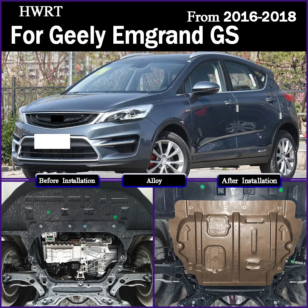 Car Under Engine Guard Mudguard Board Splash Shield Mud Fender Plate Panel For Geely Emgrand GS 2016-2018 1.3T 1.8L 1.4T