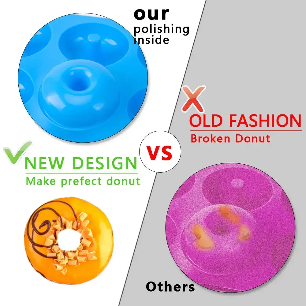 Picture 5: 1/2pcs Silicone Muffins Donut Mold 6 Holes Baking Mould Non-Stick Baking Pastry Chocolate Cake Dessert DIY Bakeware
