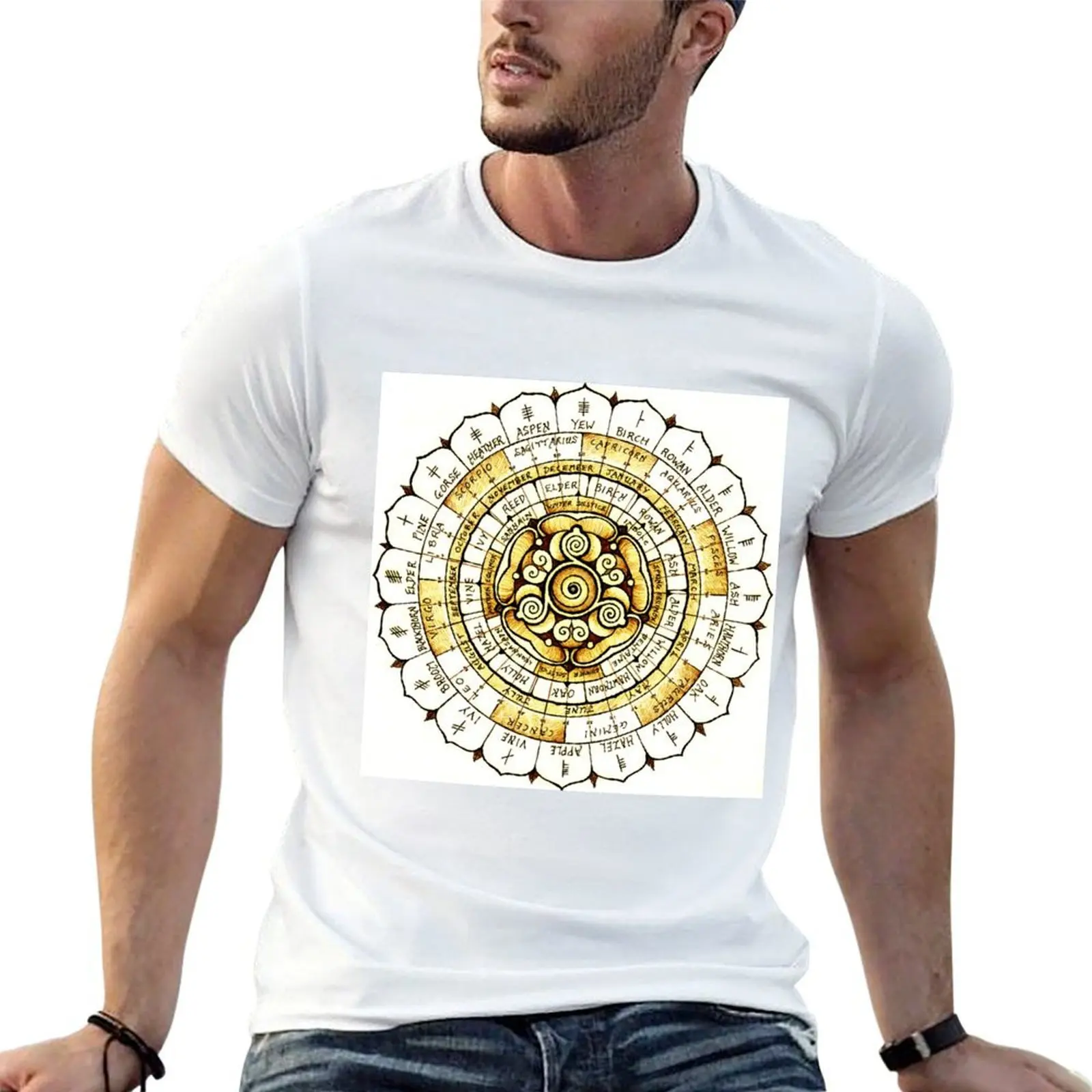 

Ogham Grove (first version) T-Shirt t shirt man plain t shirt for man 100 percent cotton man t shirts for men casual T-shirt