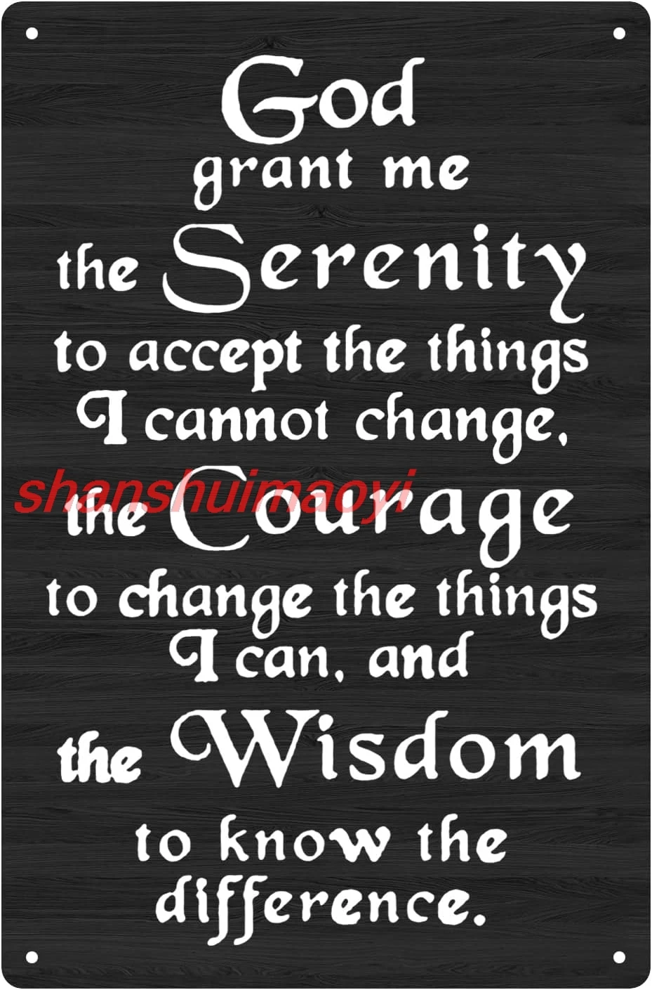 god grant me the serenity tin sign Vintage metal signs Christian Wall Art Serenity Prayer sign 8x12 inches sign