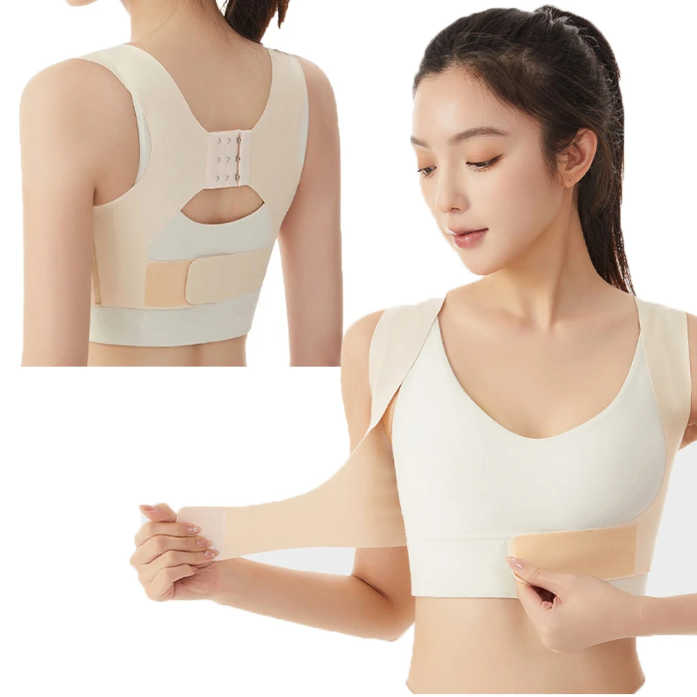 Invisible Posture Corrector For Women Adjustable Back Support Brace Lightweight Breathable For Daily Office Work