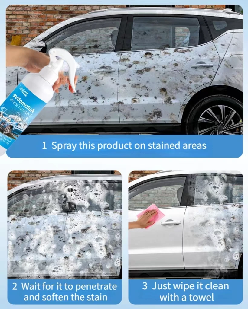 Car Exterior Cleaner Shellac Bird Droppings Remove Dissolve Stains Protect Car Paint Car Cleaning Products Tire Shine