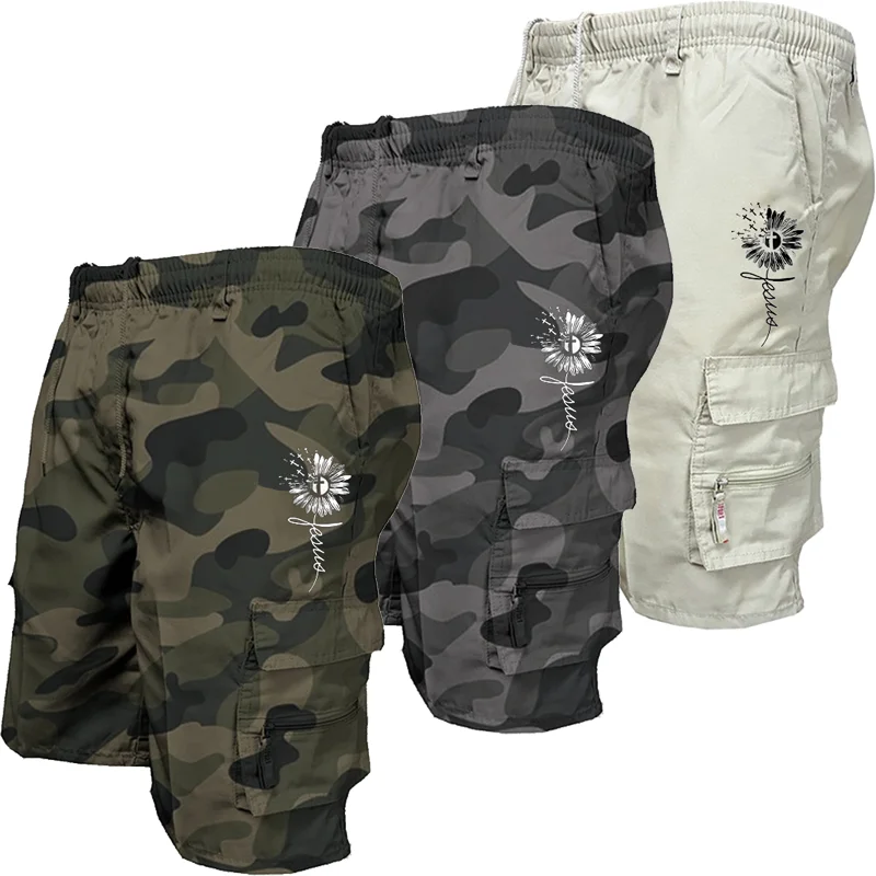 High Quality Men\'s Casual Shorts Loose Fit Casual Shorts Camouflage Tactical Shorts