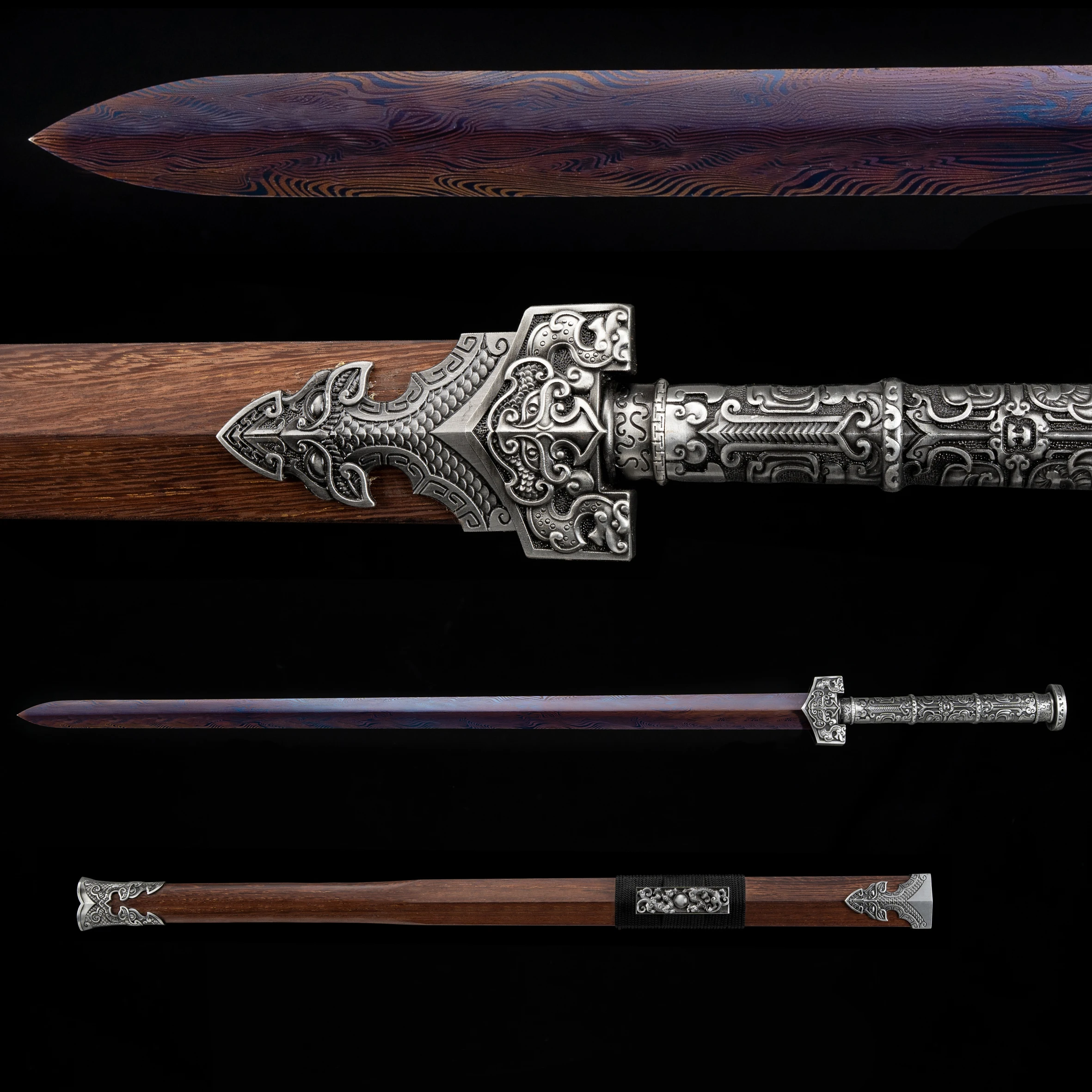 Ancient Chinese imperial court sword cosplay manganese steel Real sword katana Ninja martial arts knight martial arts Not sharp