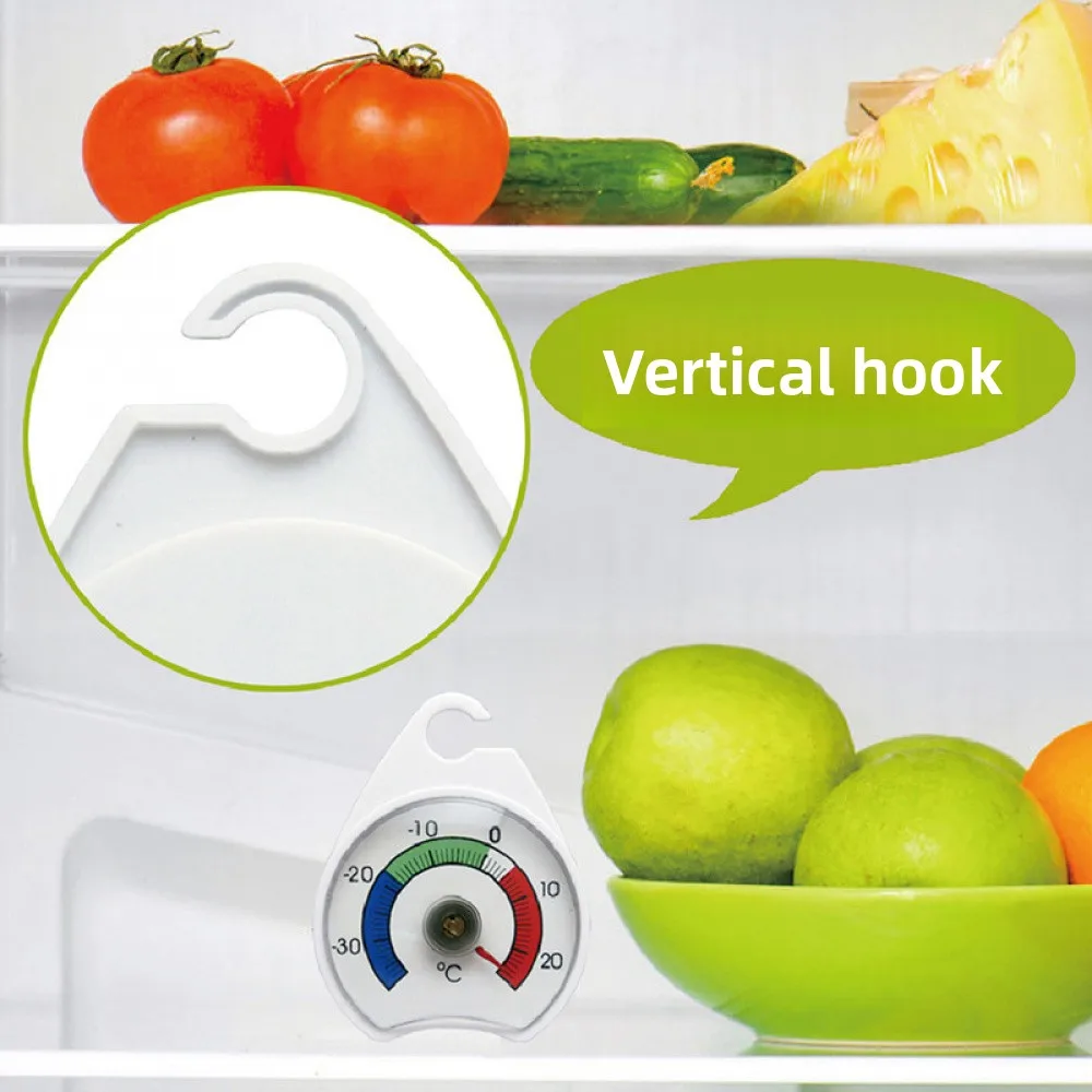 -30℃-20℃ Refrigerator Thermometer High Precision Temperature Gauge Clear Lager Scale Hanging Thermometer No Battery Needed