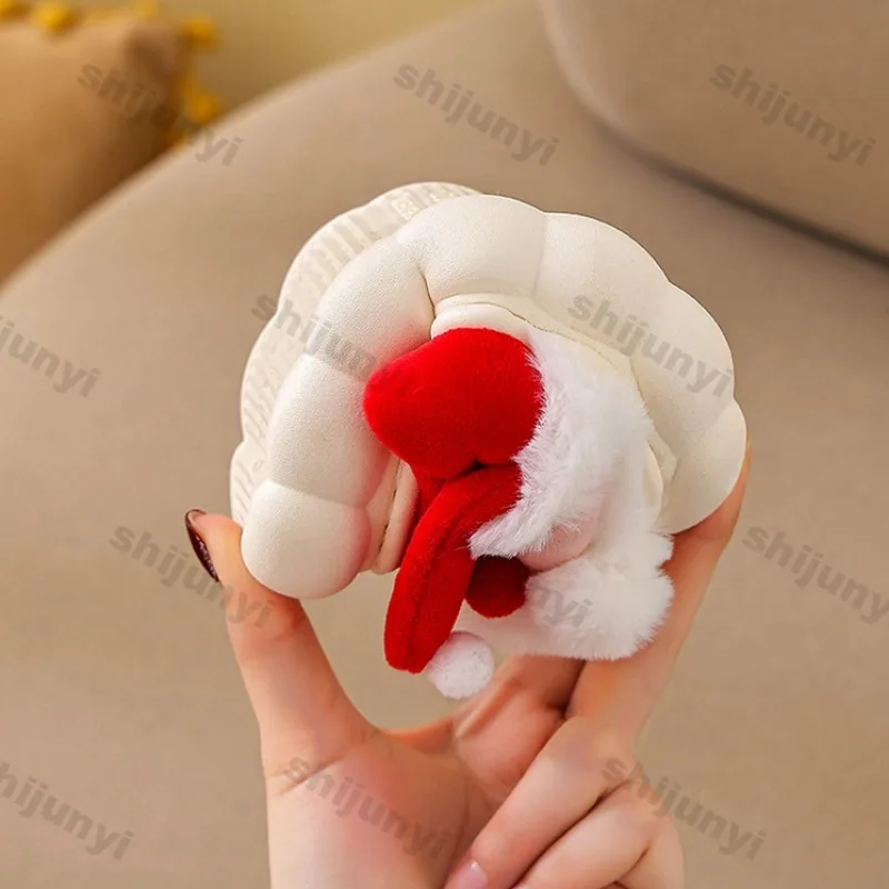 Christmas Children Slippers Boys/girls Santa Claus Plush Warm Comfortable Cute 1-3 Year Old Indoor Casual Cartoon Baby Slippers