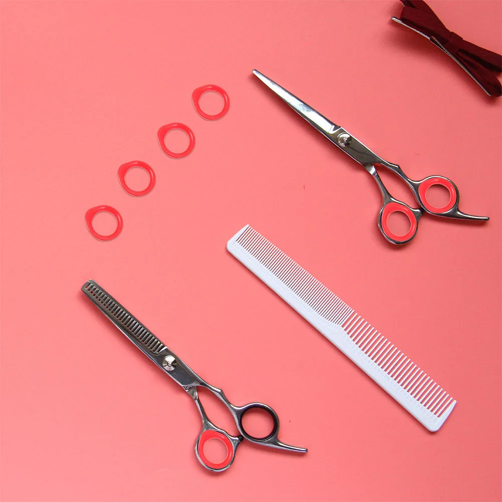 

4 Pcs Scissors Silicone Finger Rings Multicolor Grooming Protectors Anti Skid Durable Comfortable Pet Hairdressing Accessories