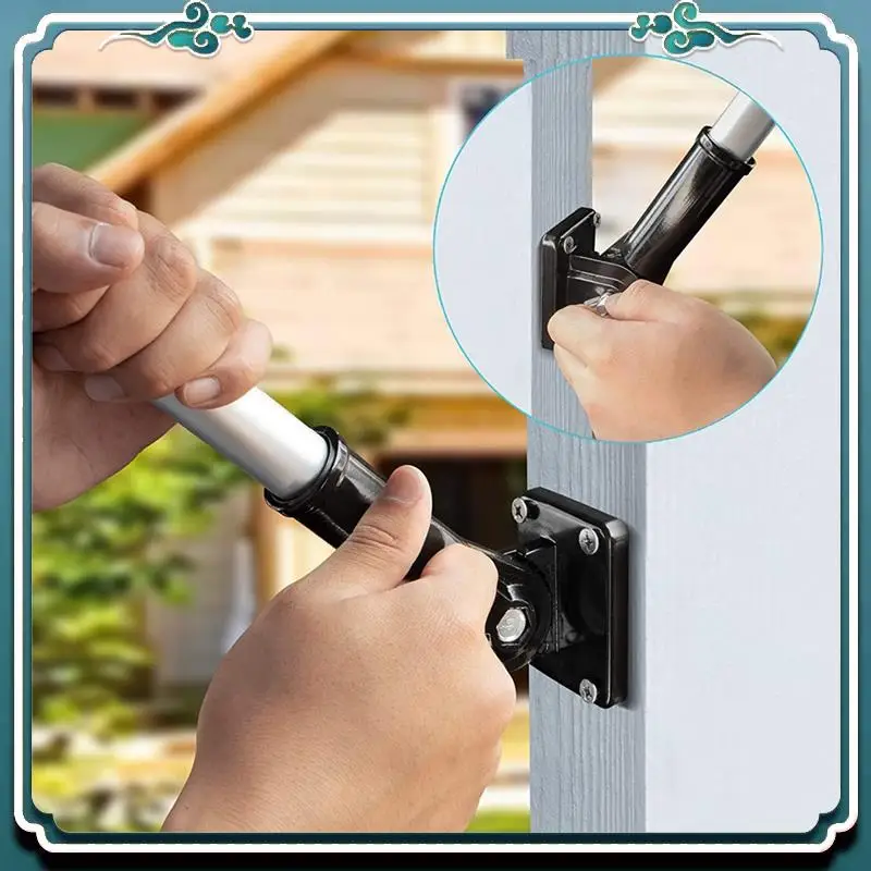 

Reliable Flag Pole Holder Bracket Flagpole Rod Hitch Bracket Flag Pole Mounting Bracket Multi-Position Black