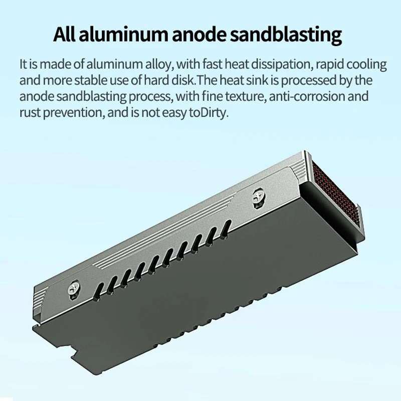 TEUCER M.2 SSD NVMe Heat Sink M2 2280 Solid State Drive 36 Cooling Fin Radiator with Thermal Pad